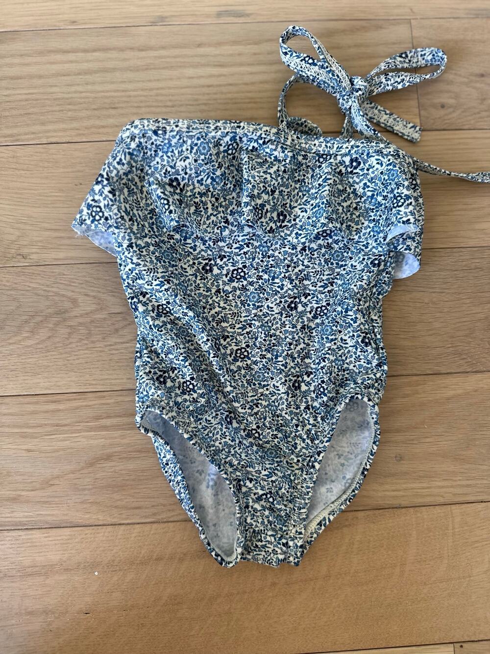 Mabo Baby One Piece Floral Swimsuit / 3 months